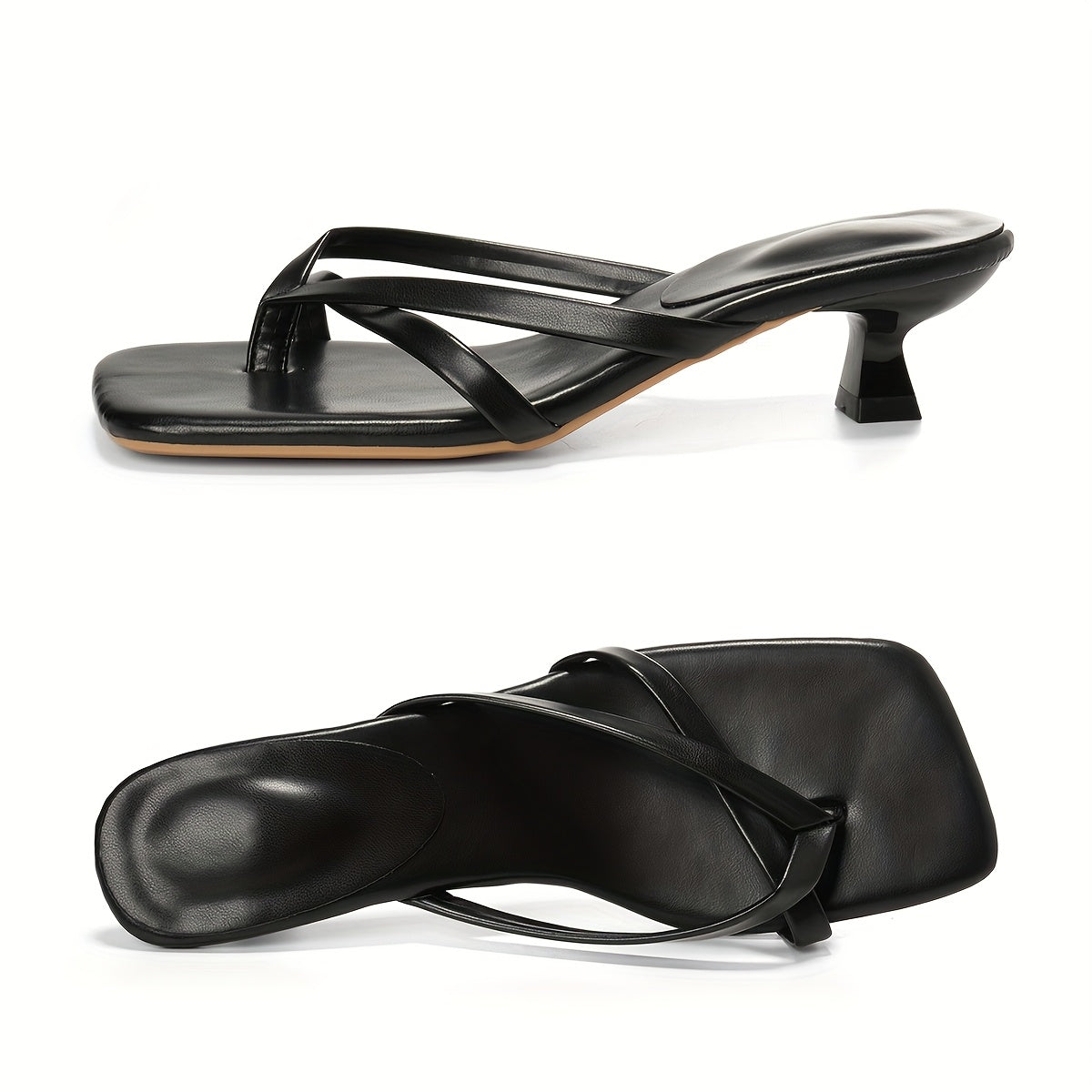 Elegant Kitten Heel Sandals Elegant Women's Golden Metallic Kitten Heel Sandals | Slip-On Ankle Strap with Adjustable Buckle, Comfortable Mid-Heel for Office, Beach, and Casual Outings - Durable Rubber Sole, Perfect for Summer Beach Footwear