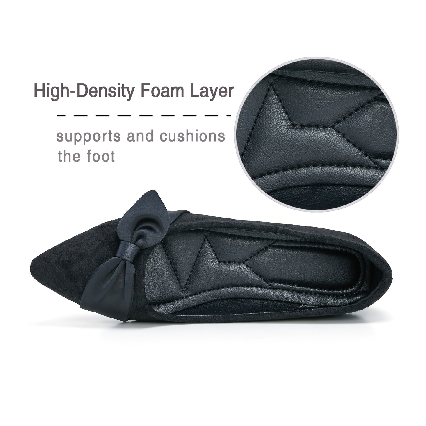 Ballet Flats for Women Comfortable Elegant Women's Flats Slip On Pointed Toe Flats Shoes Women-AW303